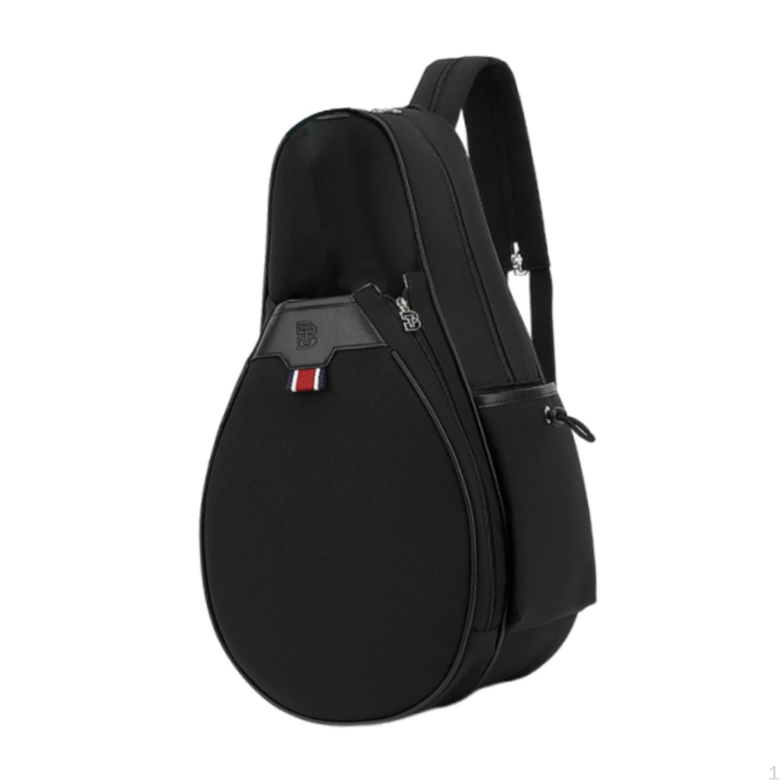 

Tennis Backpack Badminton Bag Holds 2 Rackets Adjustable Strap Rucksack Sport Black