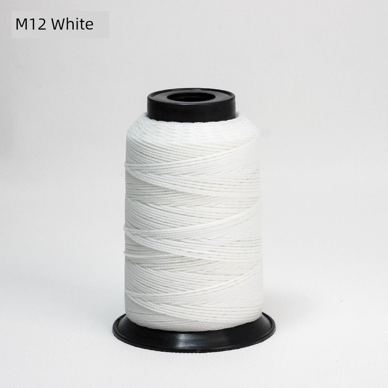 

6-прядная круглая вощеная нить, прядь цвета Моранди, плетеная вручную веревка, браслет-шнурок для ношения, DIY материал, для сшивания кожаных сумок White(M12/one volume)