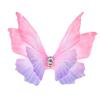 50Pcs 3D Organza Fabric Butterfly Appliques Double-layer Gradient Color Chiffon Butterfly Embroidered Patches Translucent