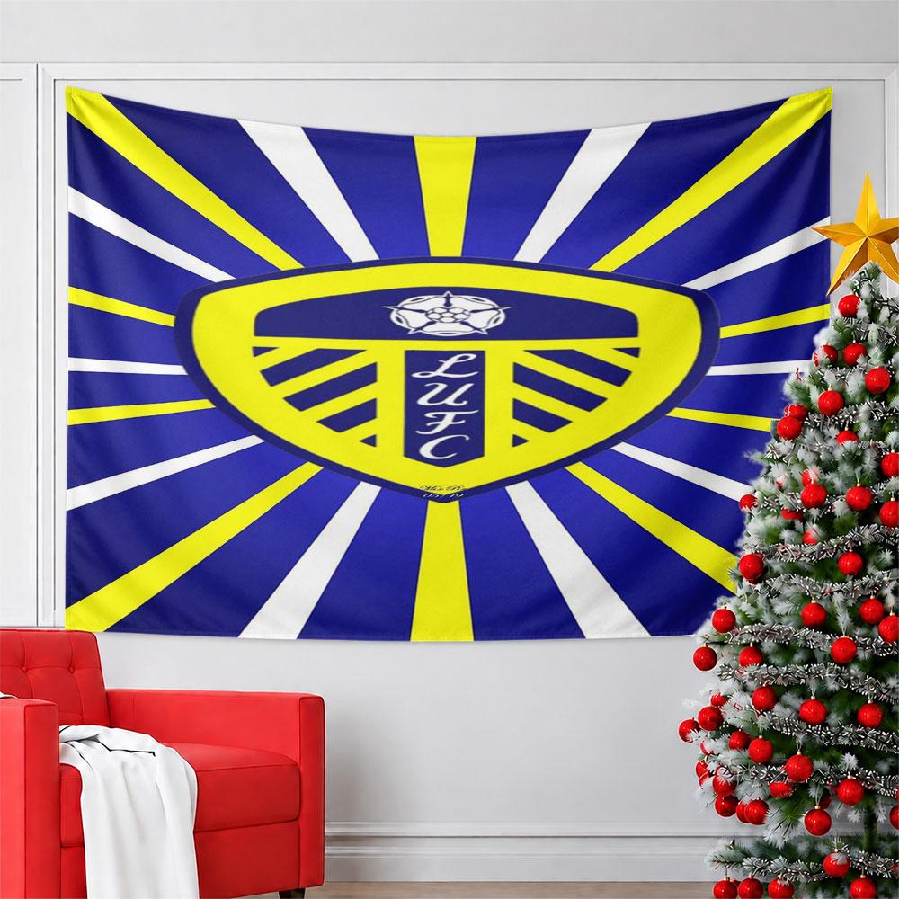 LUFC Fußballverein Logo Wandteppich Muster Wandbehang Dekorative Tapete Heimdekoration für Schlafzimmer und Wohnzimmer