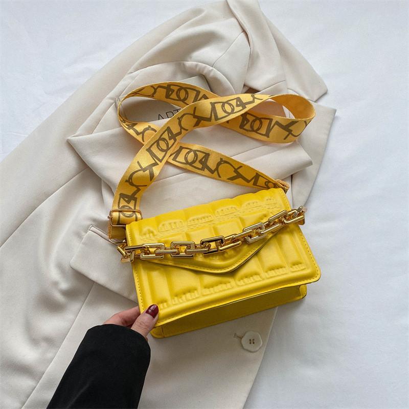 Trendy Minimalist Crossbody Bag For Women Stylish Small Square Pu Leather Bag In Black White Green Blue Yellow Orange Pink Khaki