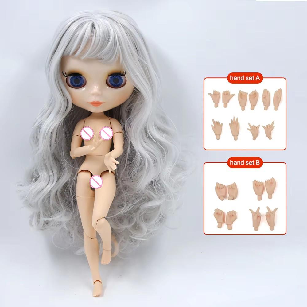 ICY DBS panenka Blyth Bílá pleť Lesklá tvář Matná tvář Kloubové tělo se sadou rukou A&B 1/6 bjd vhodné pro DIY make-up Speciální cena