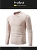 2025 Men's Casual Round Neck Solid Color Fashion Sweater