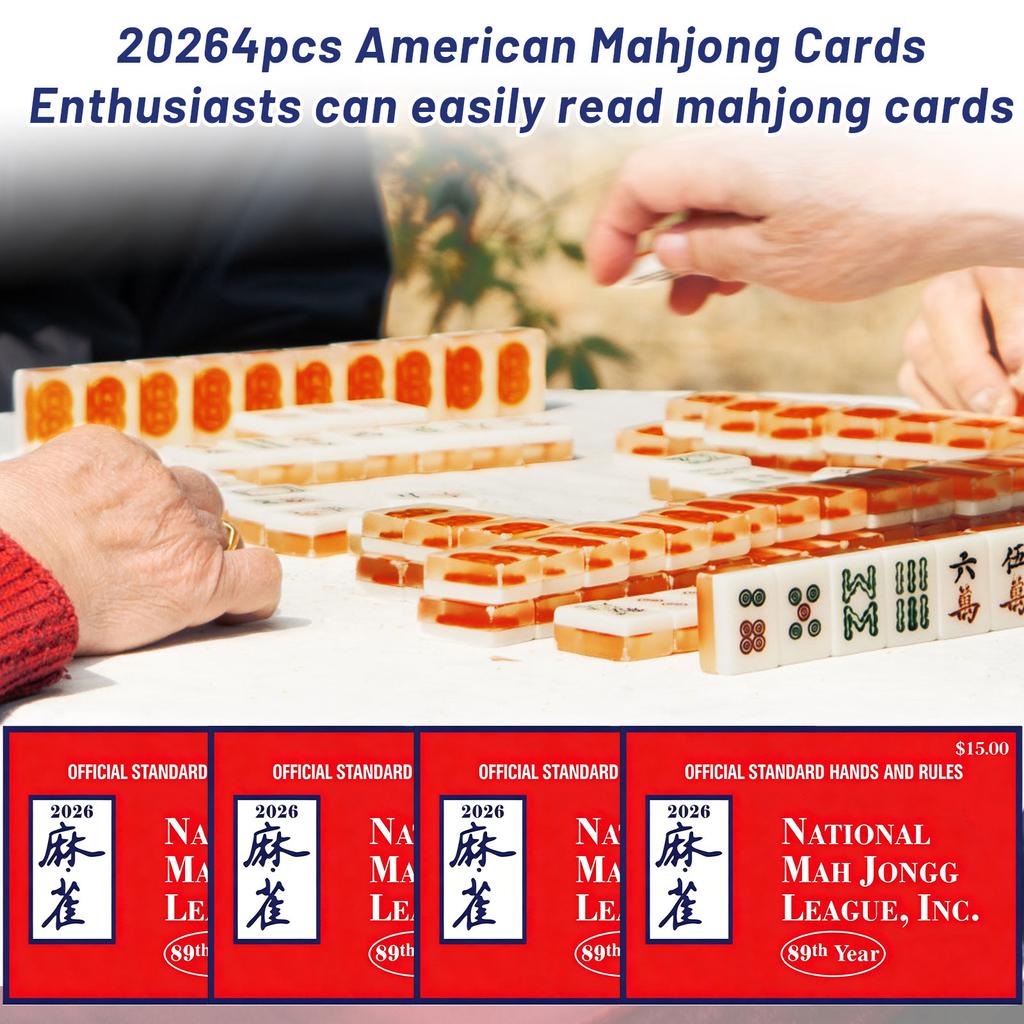 Mahjong-Karte 2026 Offizielle Überarbeitung – Mahjong-Karten in Großdruck 2026, Einfach zu Mahjong-Karte für Enthusiasten, 2026 Mahjong-Karten Offiziell Groß