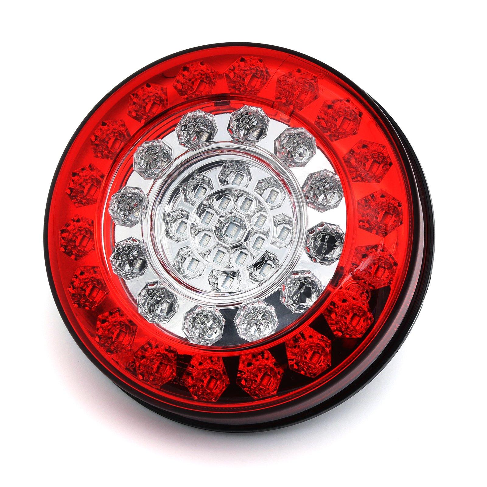 

MFC PRO Waterproof Universal Tail Light Round Light Integrated 4.7 Truck/Bus Brake/Turn Signal/Position (Model 2) янтарь