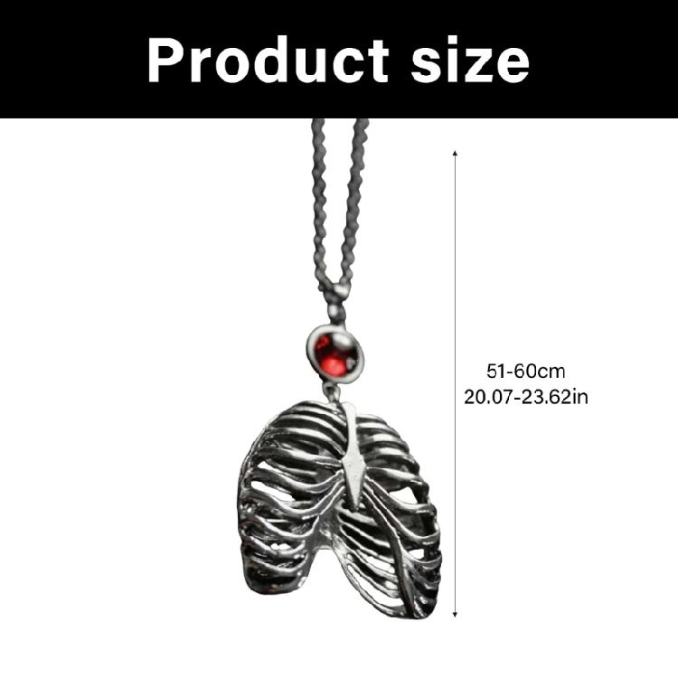 Detailed Metal Gothic Necklace With Heart Charm Perfect For Dark Aesthetic Wardrobe