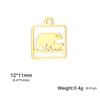 5pcs/Lot Stainless Steel Cute Animal Charms For Jewelry Making Cat Squirrel Bee Owl Elephant Koala Pendant DIY Accessories