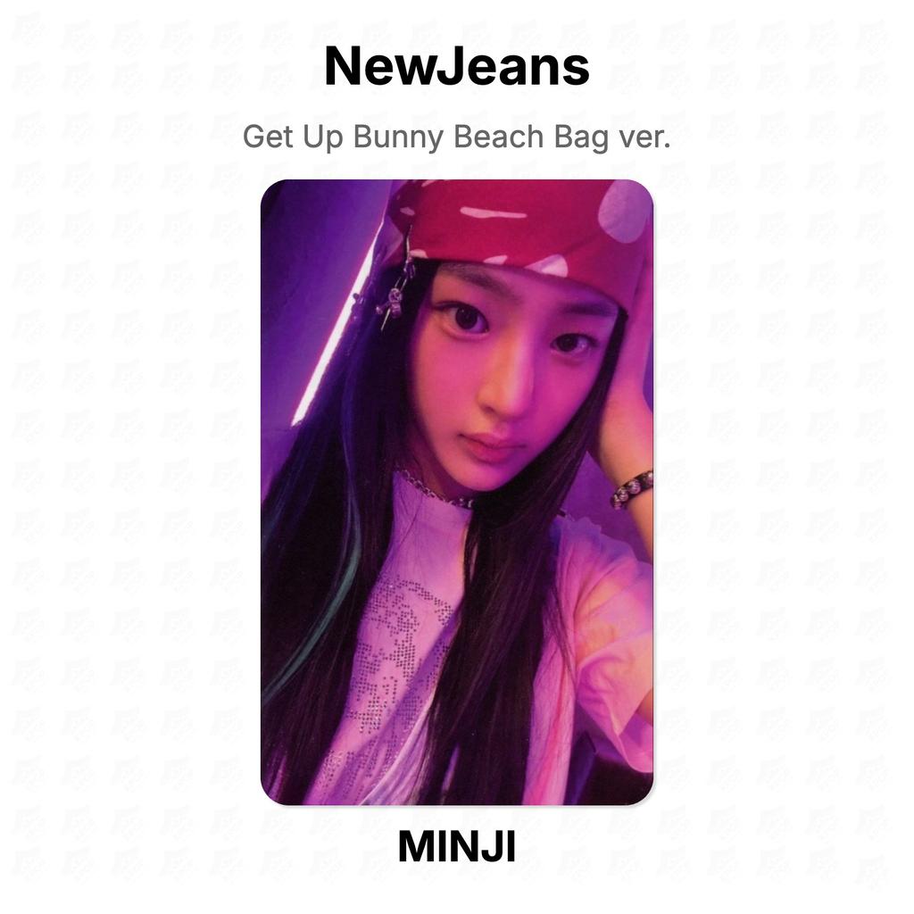 NewJeans Kalk Ayağa Tavşan Plaj Çantası ver. Resmi Fotoğraf Kartı