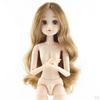 1/4 Jointed Articulated Movable Nude Doll with Long Hair 4 for Female Girl DIY Customizing