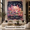 Ocean Mermaid (333) Theme Personalized Tapestry Custom Name Text Wall Hanging Tapestry Home Background Decoration