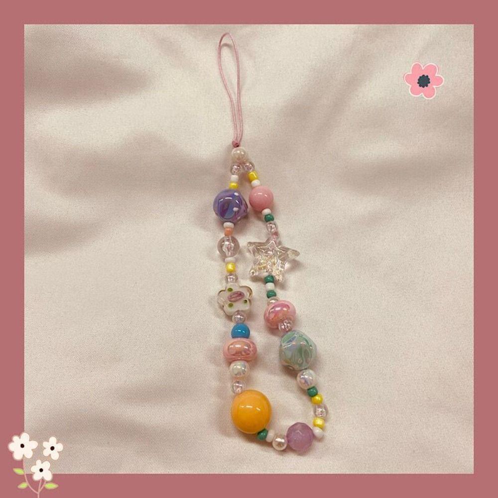 Hanging Keychain Y2K Phone Chain Niche Design Phone Strap Cellphone Lanyard Jewelry Gift