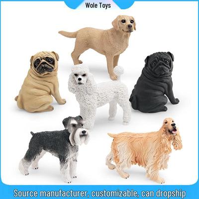 Realistic Dog Figurine - Pug, Schnauzer, Poodle, Labrador, Cocker Spaniel
