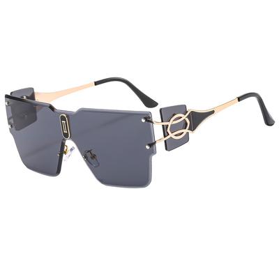 Neues Markendesign für Unisex-Outfits mit heiß verkauften randlosen Sonnenbrillen mit Schnittkante, große Mode für Herren, einteilige Sonnenbrille