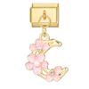 Y2K Creative Heart Moon Butterfly Star Bow Golden Pendant Italian Charm Links Fit 9mm Stainless Steel Bracelet Women DIY Making