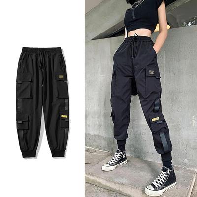Men's Summer Thin Section Multi-pocket Work Pants Personalized Casual Loose Drawstring Harem Pants