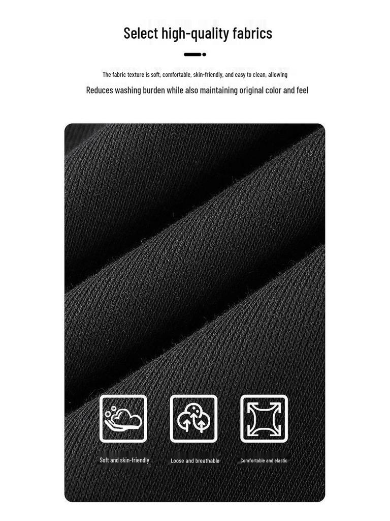 Höst Vinter Ståkrage Halv dragkedja Lös passform Vardaglig Pullover Huvtröja