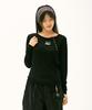 ANDAGAIN Button Point Long Sleeve (Black