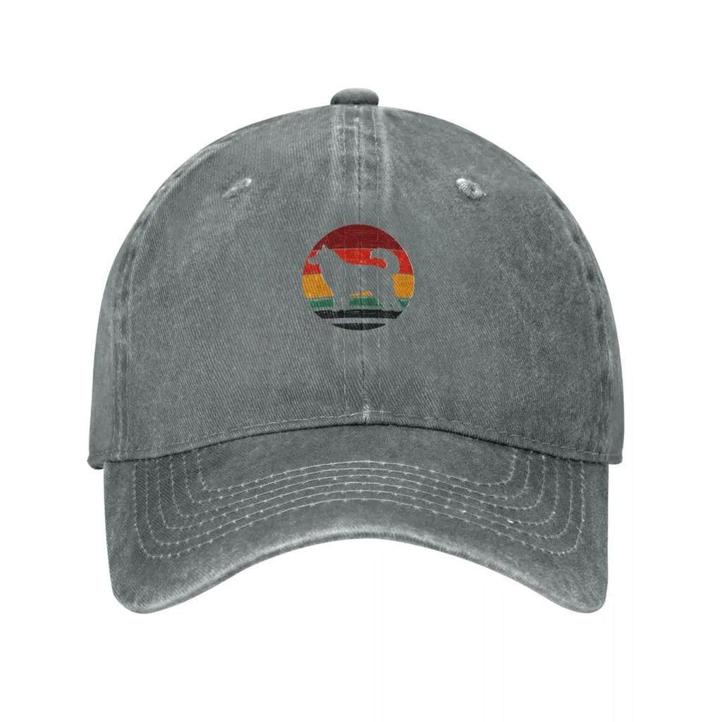 Goberian Vintage Retro Mom Dad Dog Gift Baseball Cap Fun Hats Golf Hat Genuine Designer Hat Hard Hat For Unisex Womens