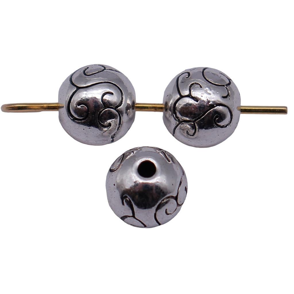 Floral Edge Spacer Beads Ornate Metal Small Hole Charms For Bohemian Beading Supplies