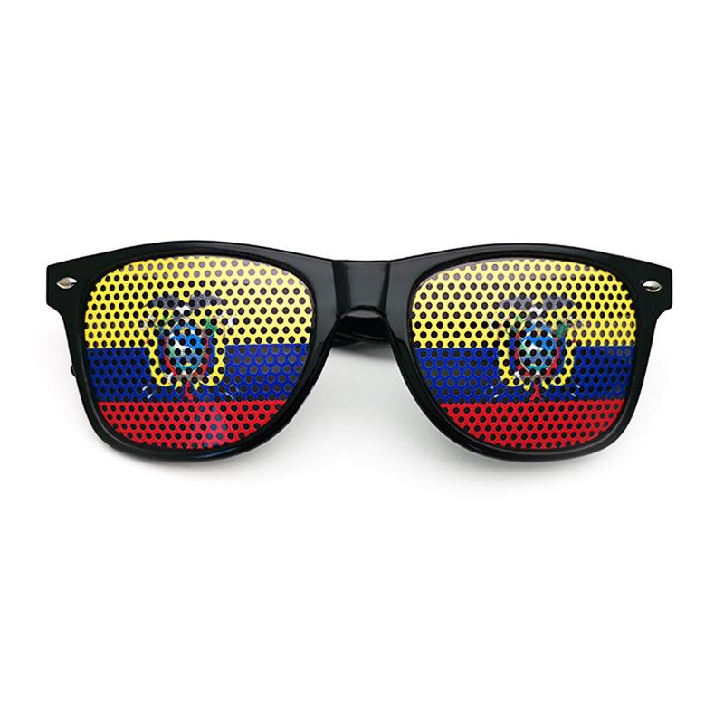 New Unisex Black Frame 42 Countries Flag Sun Glasses Decorative Spectacles Eyeglasses Frames for Party Women Men Sunglasses