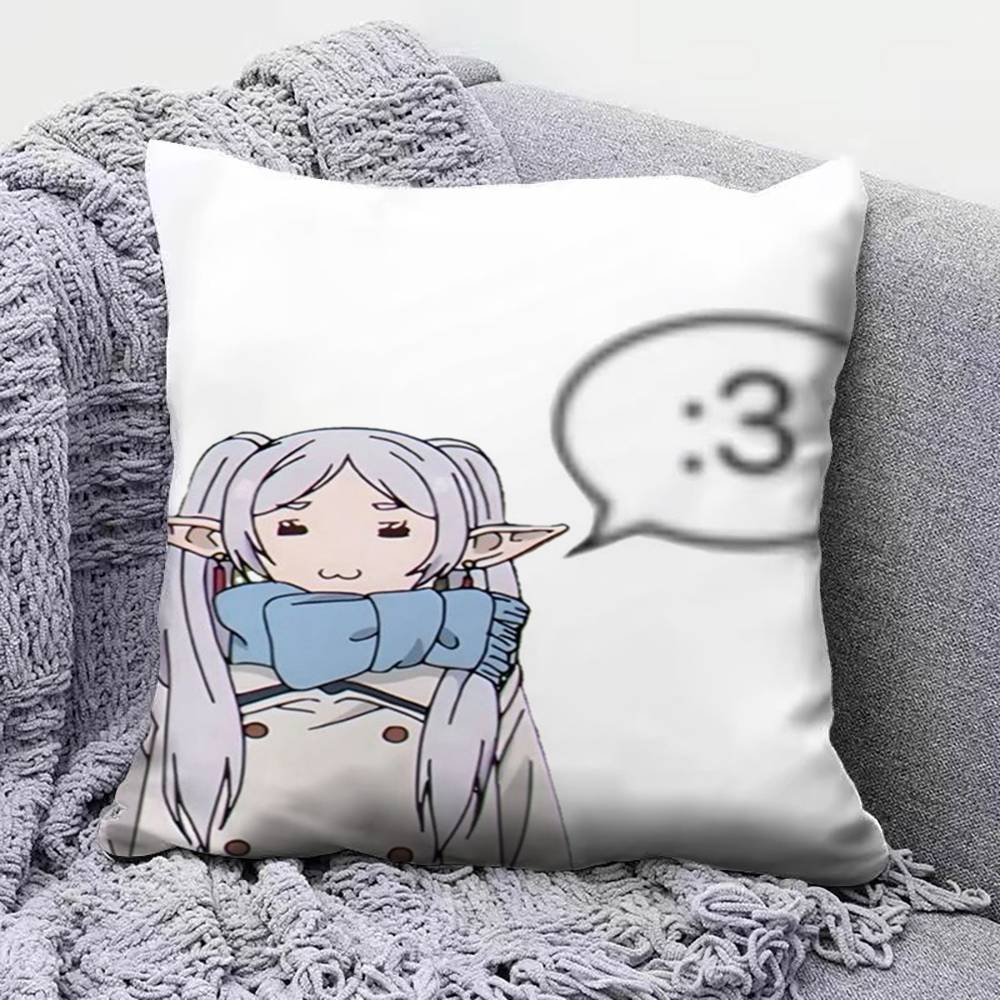 Frieren Memes Funny  Home Sofa Cushion Covers and Aecorative Custom Pillow Covers