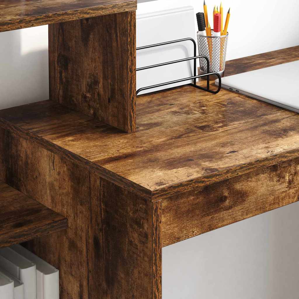 Desk Smoked Oak 100 x 40 x 90 cm Engineered Wood