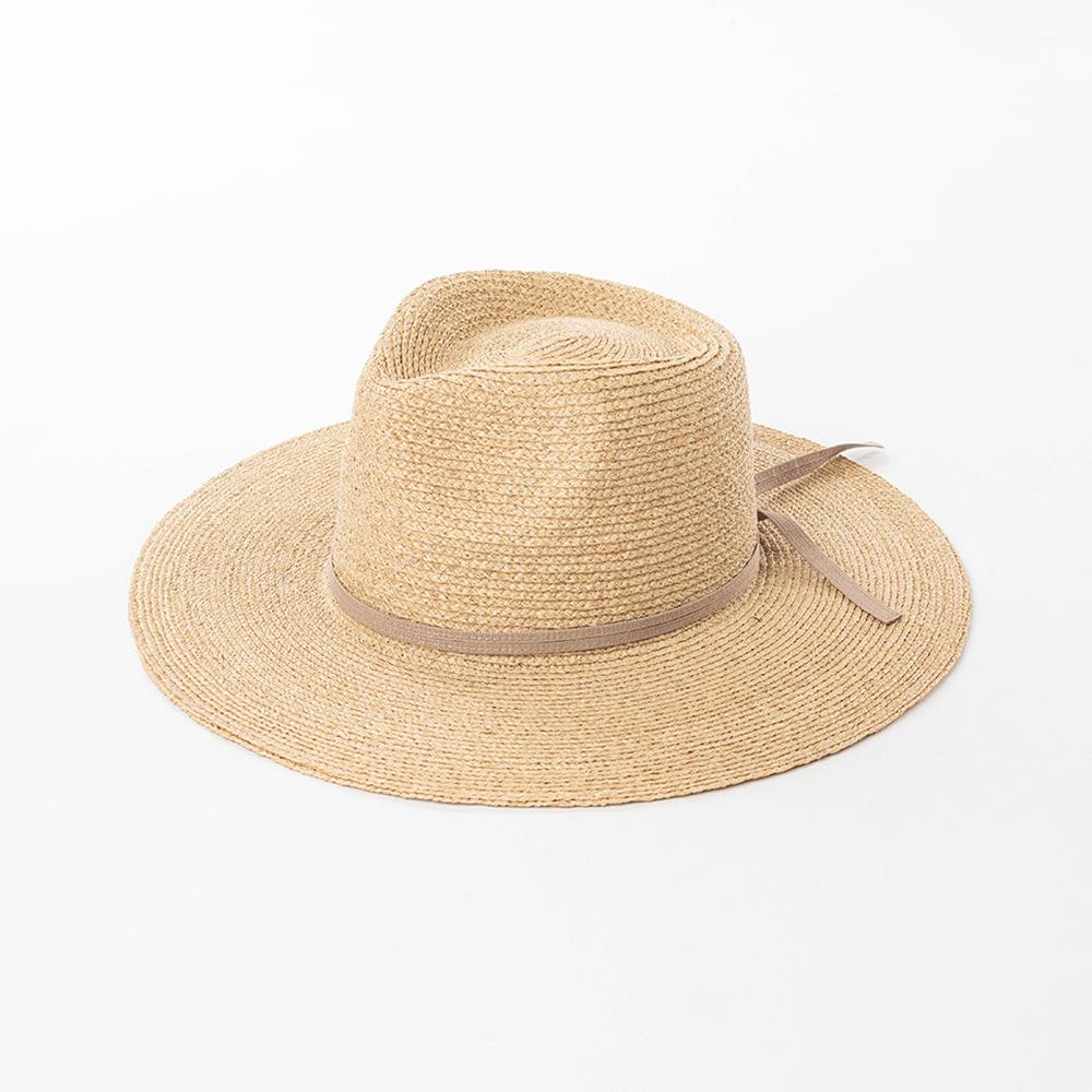 European and American fashion casual department webbing hand-woven dyed raffia jazz hat outdoor sunscreen sunshade straw hat tide