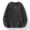New Autumn and Winter Double-sided Striped German Velvet Men's Round Neck Warm Sweatshirt In Winter Plus Velvet Thickened Base Pullover Sweatshirt