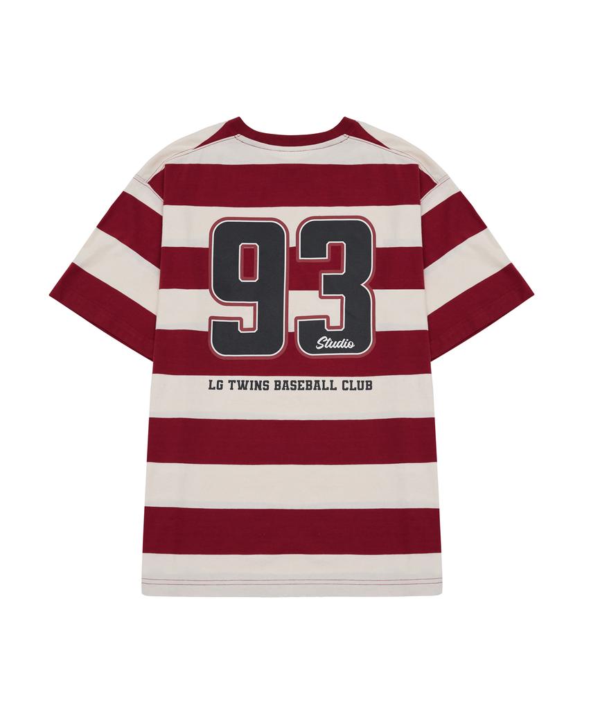 1993STUDIO [Lg Twins X 1993 Studio] 93 Big Stripe T-Shirt_Red