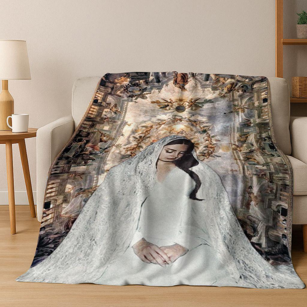 2026 Lana Del Rey Lizzy Grant Cantante Arte Coperta di Flanella, Morbida e Accogliente Coperta da Divano per Casa Camera da Letto Letto Divano Picnic Ufficio Coperta