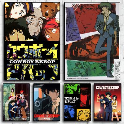 Japanese Action Science Fiction Anime Cowboy Room Oil Painting Poster Retro Art Home Wall Decoration Picture