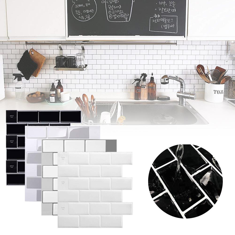 3D Tile Brick Mosaic Wallpaper Safety Odor-free Sticker Self Adhesive Kitchen Bathroom Decor Peel And Stick Tile For Kitchen