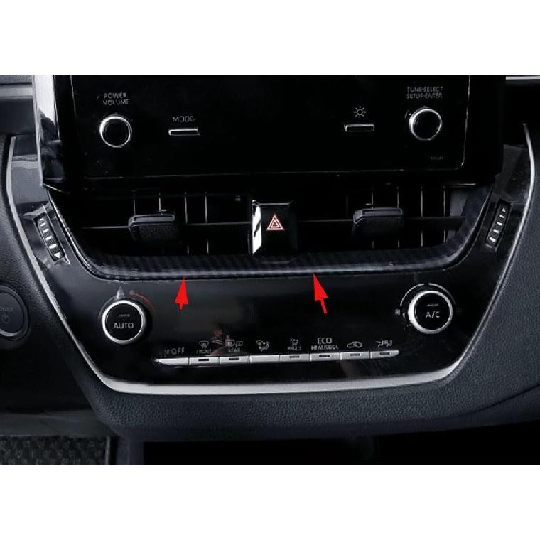 Car Accessories Fit for Toyota Corolla 2020 2021 2022 2023 ABS Center Console Air Condition Panel Cover Trim 1PC SRT (Carbon Fiber)