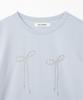 MILLO WOMEN Pearl Ribbon T-Shirt [Powder Blue]