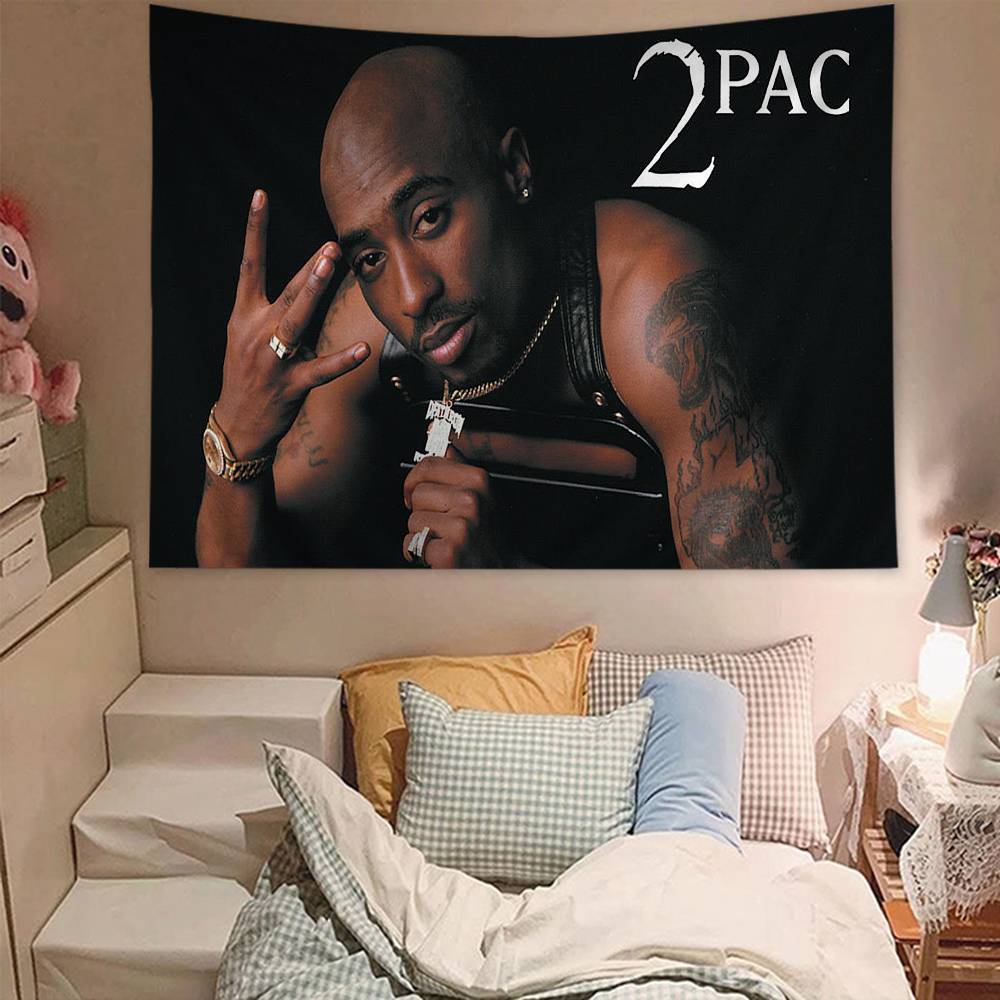 2PAC Tupac 3D Printed Cartoon Tapestry Wall Hanging Decoration Household Home Decor
