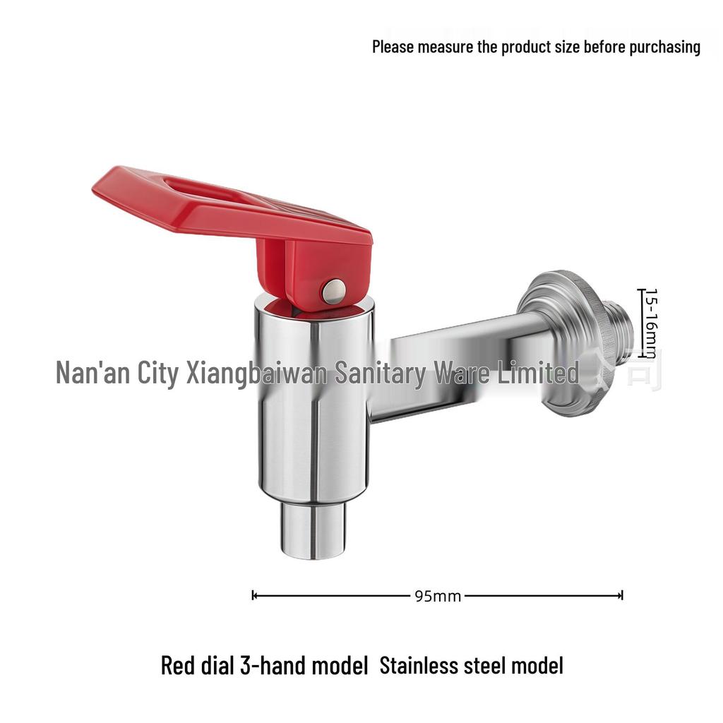 High-Temperature Electric Water Heater Faucet for Insulated Soy Milk/Milk Tea Bucket (3/8", 1/2", 3/4" Copper)