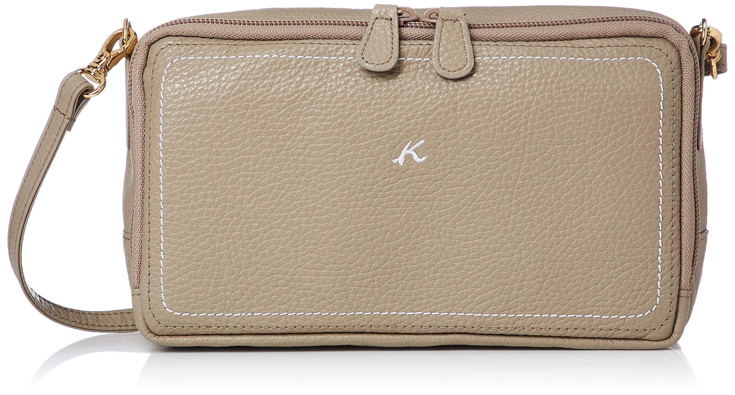 

Wallet Pochette with Removable Shoulder Strap ZH0378 Travel Walk Sand Beige 52521 [Kitamura]