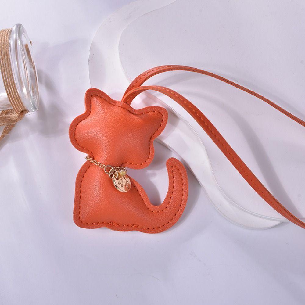 Car Key Holder PU Leather Keyring Animal Kitty Bag Pendant Cute Cat Keychain  Couple