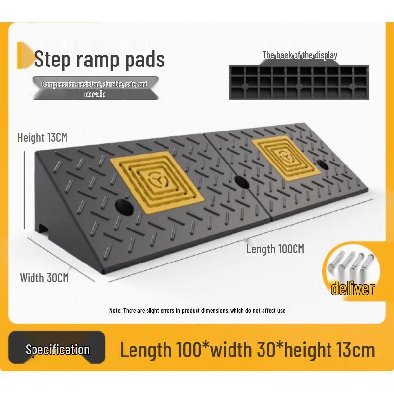 Rubber Curb & Threshold Ramp Mat for Home and Car 