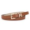 I-Shaped Buckle Two-Piece Set, Alloy Pin Buckle Women'S Thin Belt, High-End Decorative Chic Wind Belt Women
