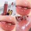 Sparkling Lip Gloss, Mirror-Like Lip Color, Fine Shimmer, Transparent Water-Gloss Lip Gloss, Nude Color, Low Saturation, Plump Lips, Pure Desire,