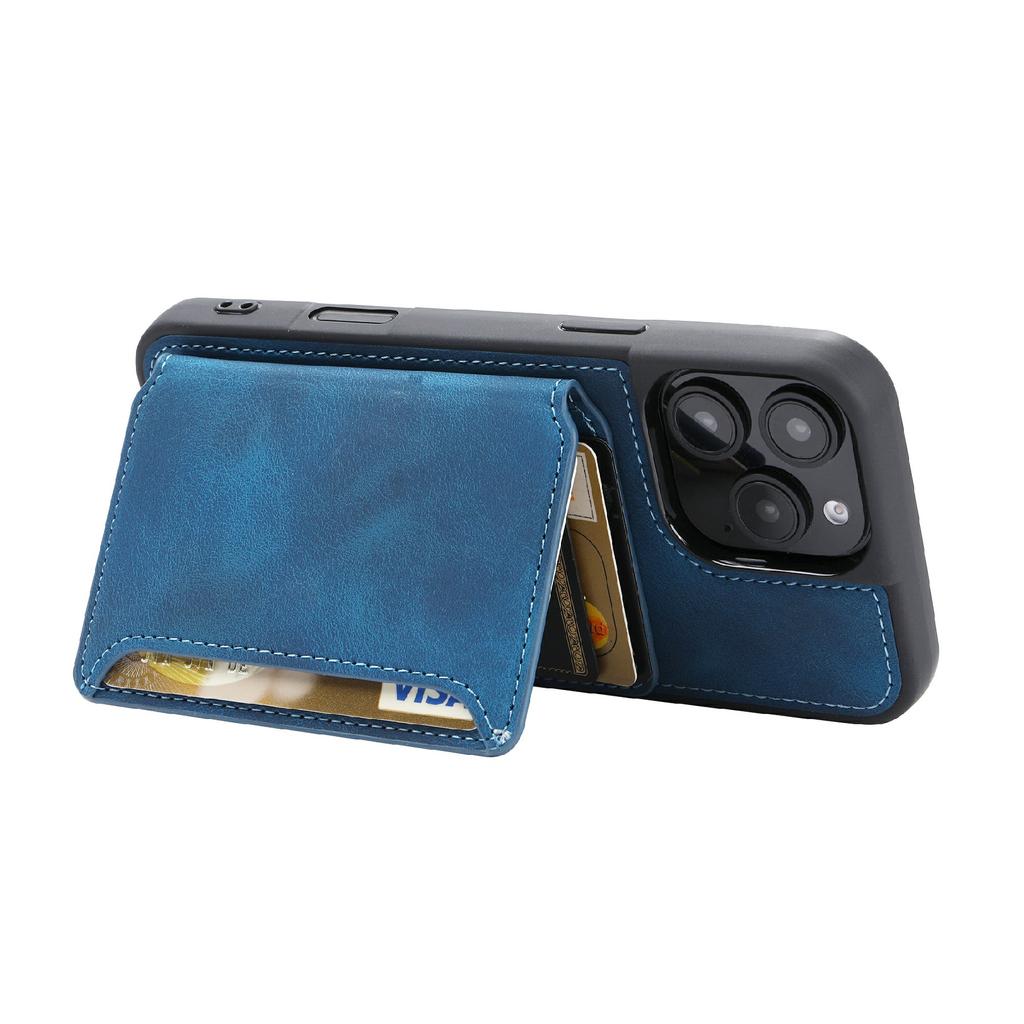 For iPhone 16 Pro Max Case Wallet Card Slot TPU+PU Leather Back Phone Cover