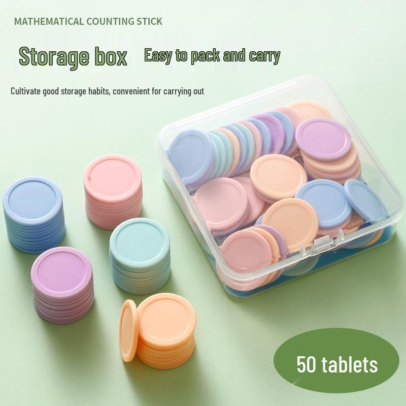 25mm Geometric Counting Chips for First Grade Math – Learning Coins for Addition and Subtraction