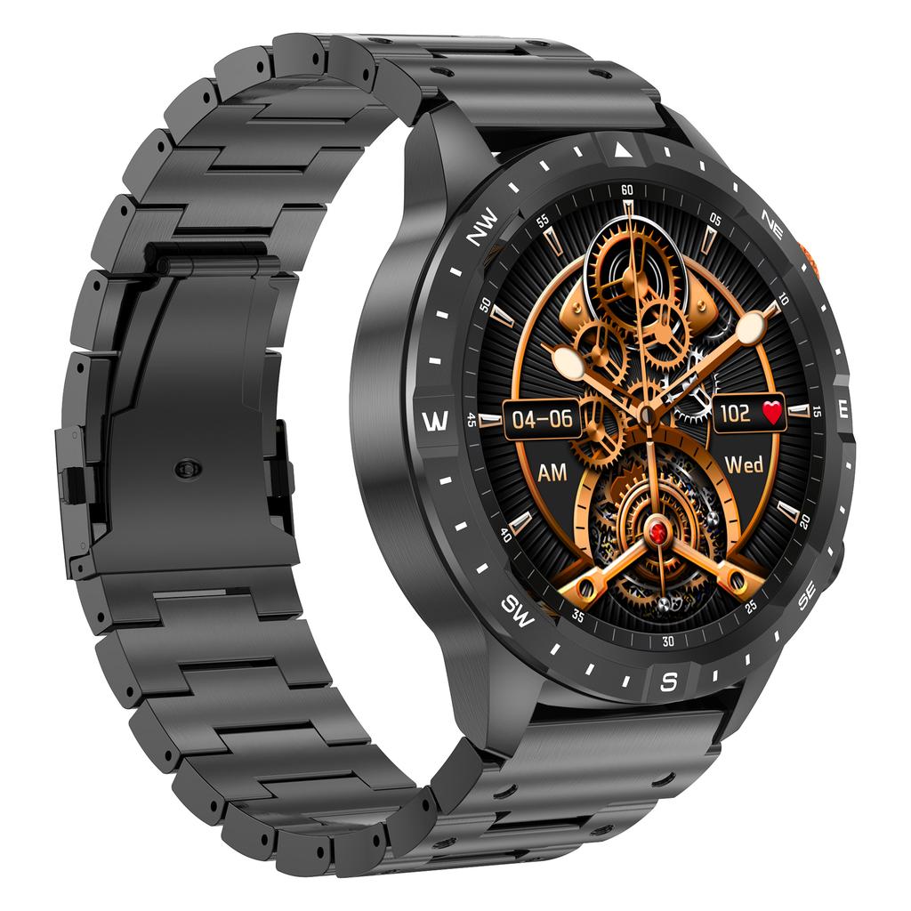 AK57 Waterproof Fitness Bracelet Health Monitor Bluetooth-compatible Call Smart Watch,Steel Strap