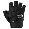 Daiwa Faux Leather Size L Gloves, 5-Piece Cut, 25DG-2325, Black,