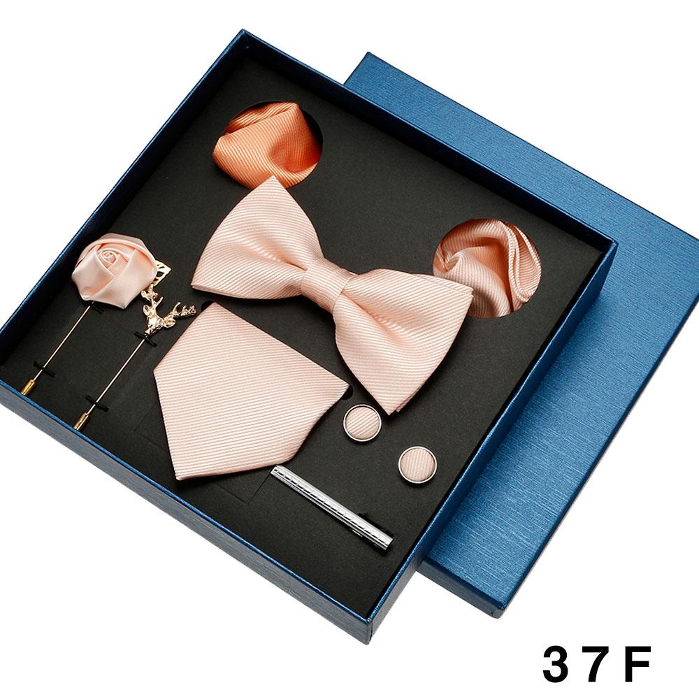 Red Blue Black Classic Tie For Men Pocket Square Cufflinks Sets Mens Solid Color Necktie Party Wedding Gift For Men Neck Tie Set