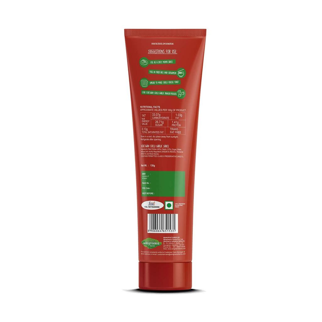 Schezwan sås (130 g), Schezwan Chili Vitlökssås, Wingreens Farms