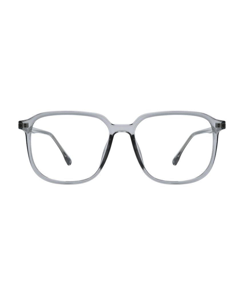 Oateu Bram Gray Crystal Oversized Transparent Horn-Rimmed Glasses