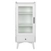 US STOCK Bathroom Storage Cabinet Floor Standing Cabinet With Glass Door Drawer Double Adjustable Shelves For Bathroom