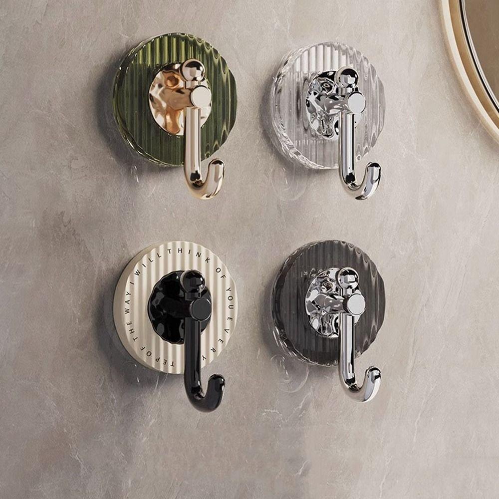 

4 шт., без сверления, роскошный крючок, самоклеящийся, дверной крючок, креативный держатель для ключей, настенный Grey-4Pcs